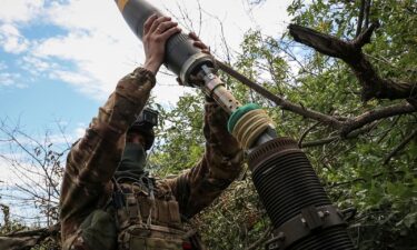 A Ukrainian serviceman