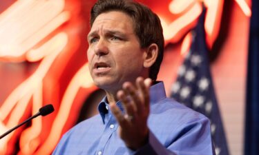 Florida Gov. Ron DeSantis speaks at an event in Sioux Center