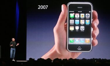 Apple CEO Steve Jobs introduces the new iPhone at Macworld in San Francisco on January 9