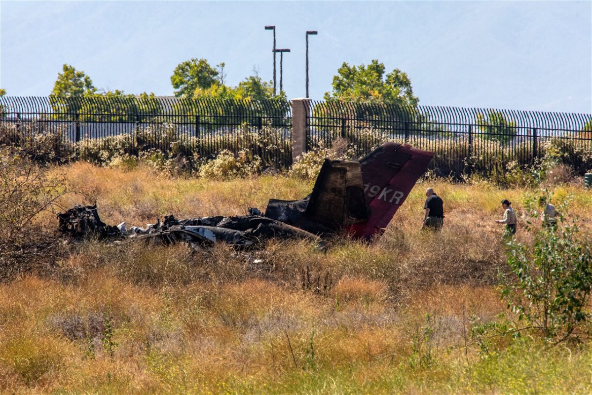 A private jet crashed near in a field in Murrieta