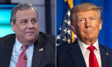 Former New Jersey Gov. Chris Christie and former President Donald Trump.