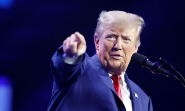 Former U.S. President and Republican presidential candidate Donald Trump speaks during the Turning Point Action Conference in West Palm Beach