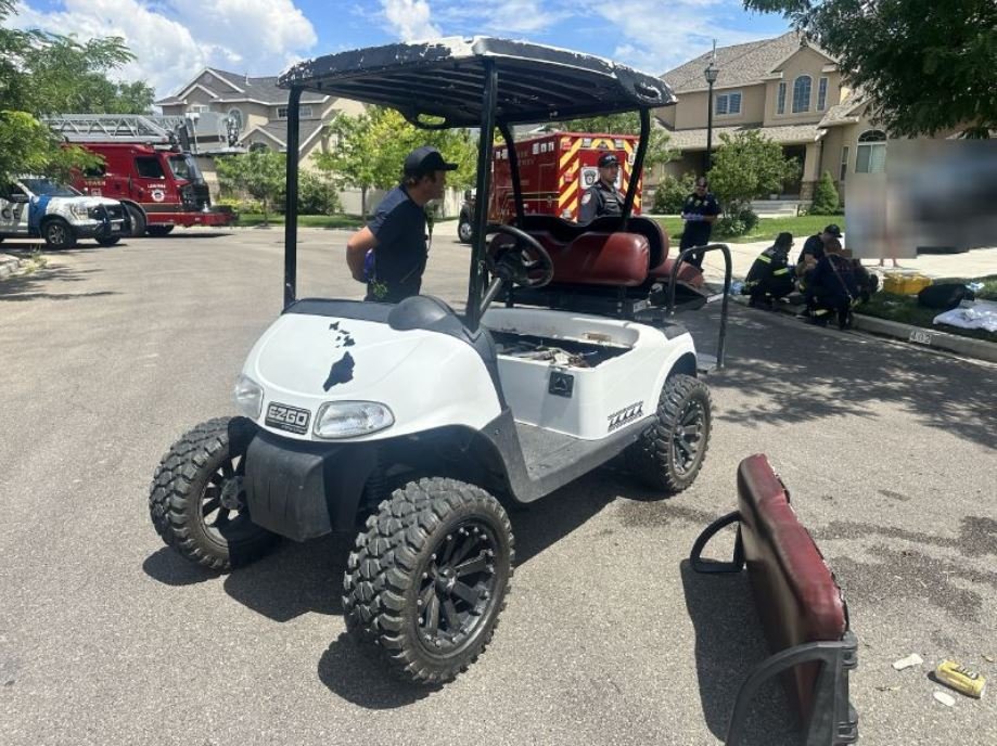 <i>Lehi Police/KSL</i><br/>Police are urging caution when driving golf carts after six children were injured recently in an accident in Lehi