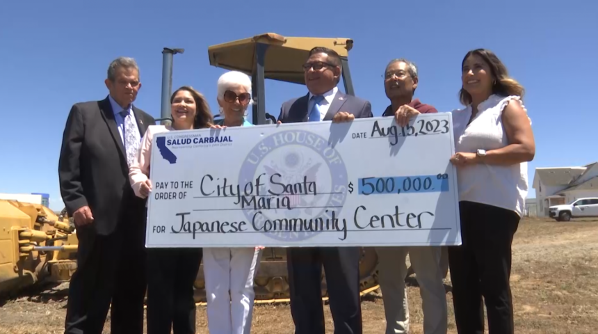 Santa Maria Japanese Community Center check presentation