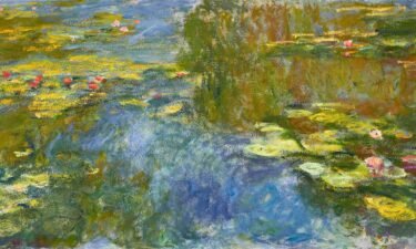 The painting belongs to Monet's famous "Water Lilies" series.