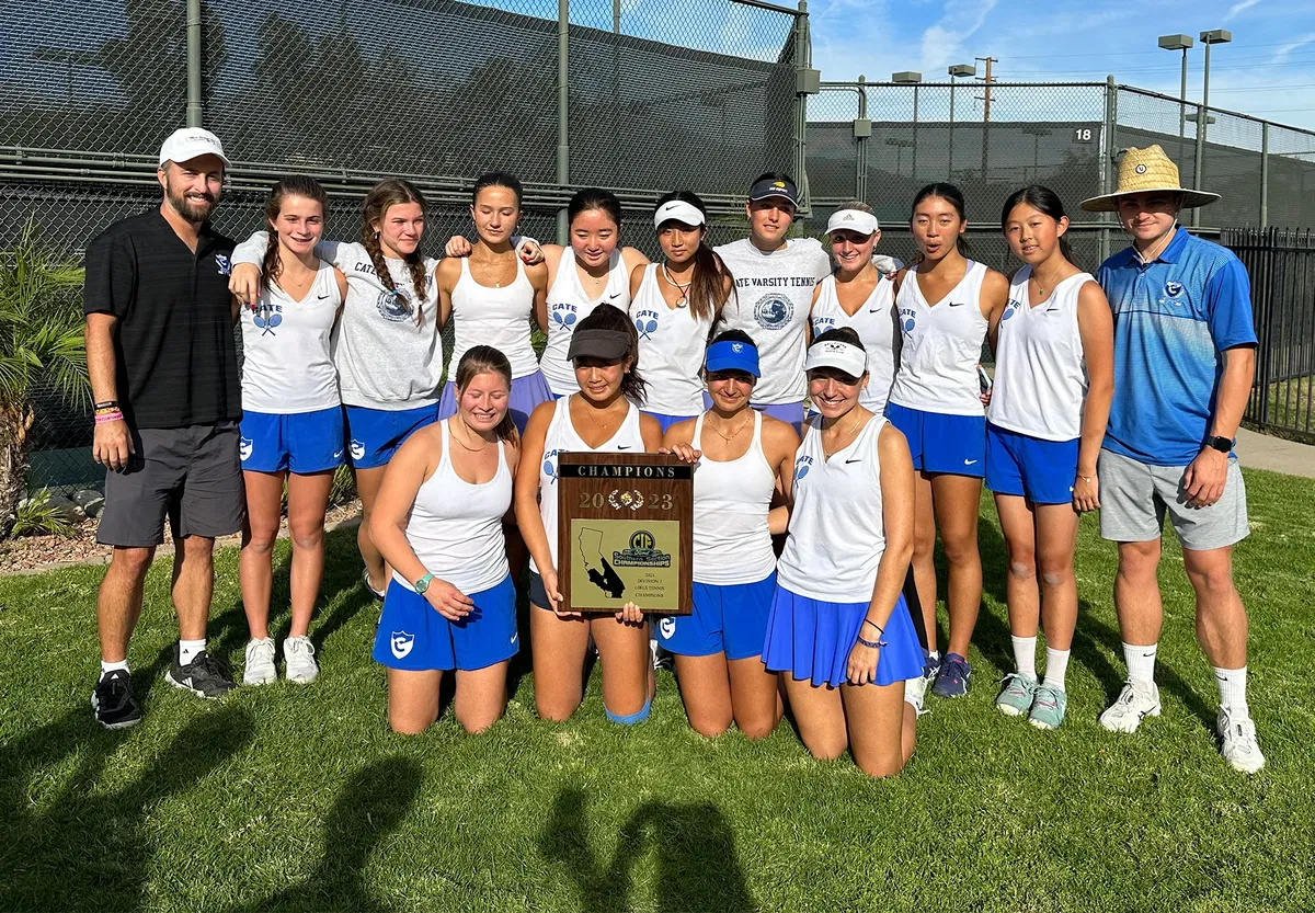 Cate girls tennis completes perfect season with CIFSS D3 championship