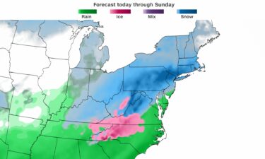 The exact track of the storm system