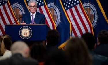 US Federal Reserve chair Jerome Powell holds a news conference after a Federal Open Market Committee meeting in Washington
