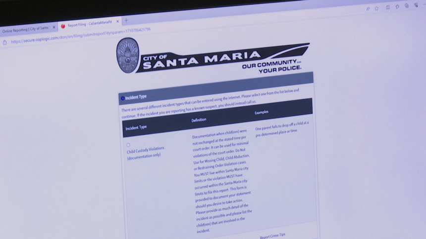 Santa Maria Online Crime Reporting