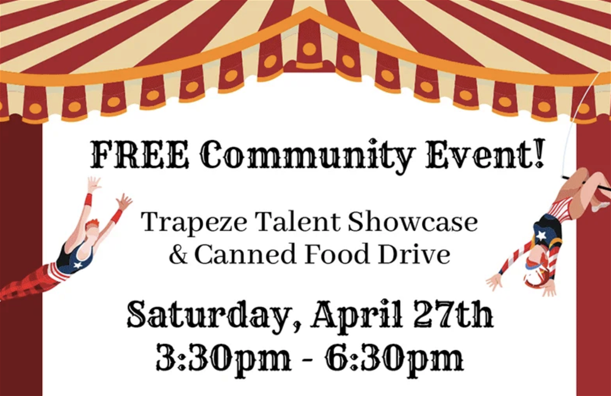 A spring Unity Shoppe food pyramid an trapeze event is set for Saturday in Santa Barbara.