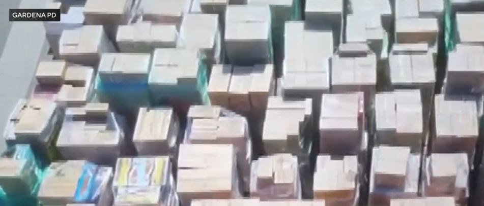 <i>Gardena Police/KCAL/KCBS via CNN Newsource</i><br/>Gardena police announced what they say is the largest single seizure of illegal fireworks in recent California history after they took more than 75 tons of the illicit property from a warehouse in Gardena over the weekend.