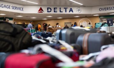 Luggage at the Delta baggage claim at Hartsfield-Jackson Atlanta International Airport on July 23.