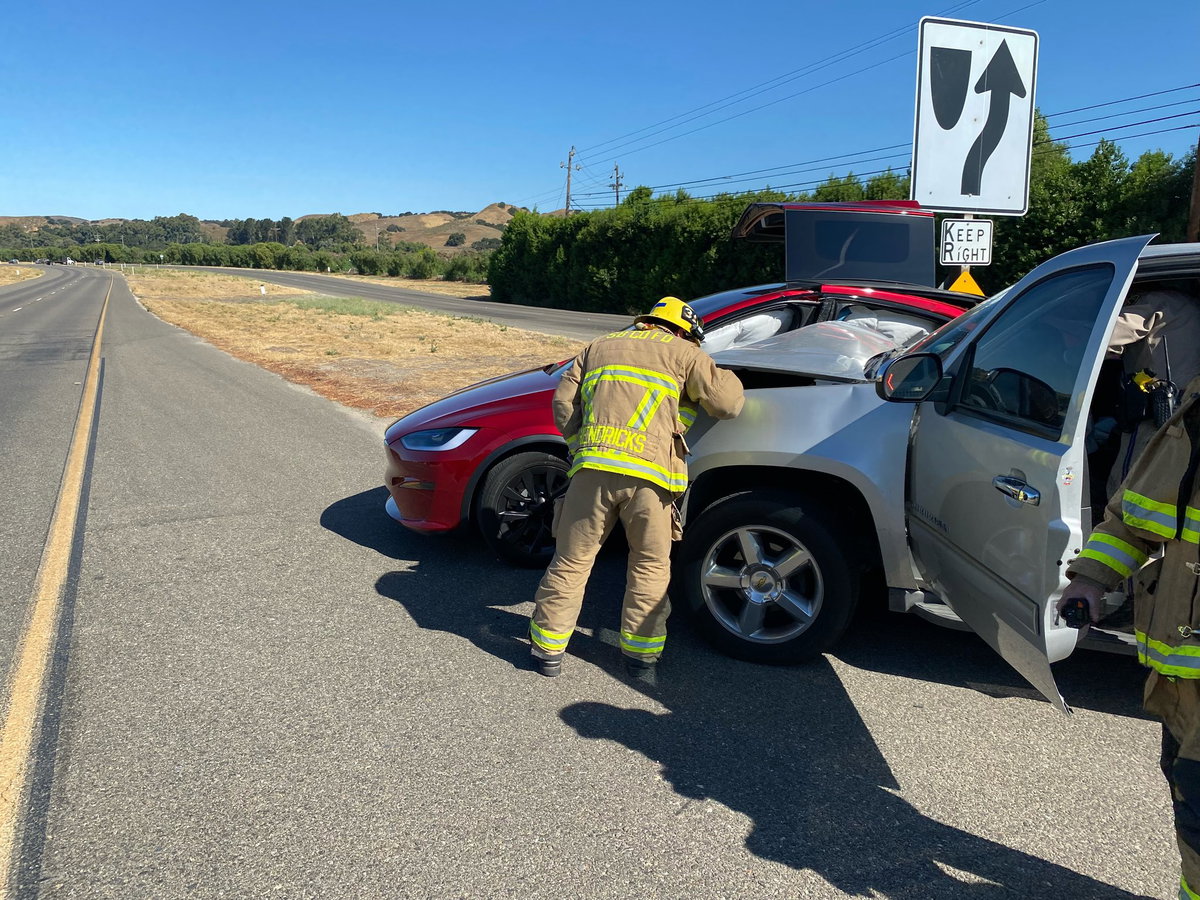 Two people transported, one with major injuries, following two-vehicle collision on Highway 246
