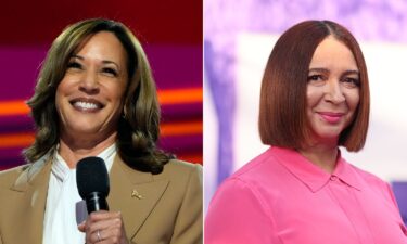 Democratic presidential nominee Vice President Kamala Harris and Maya Rudolph.