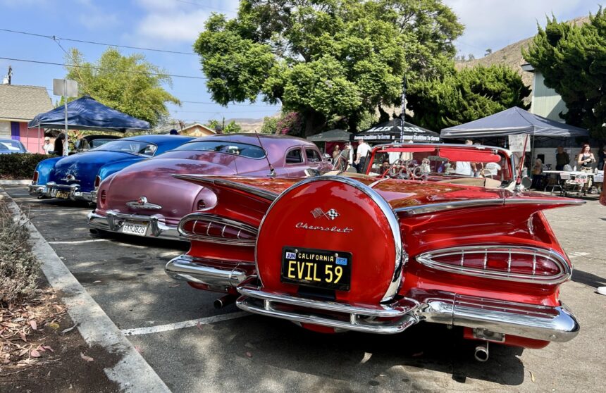 Lowriders at car show