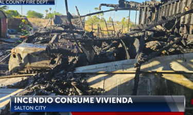 Incendio consume vivienda en Salton City