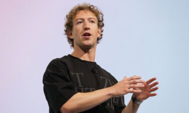 Meta CEO Mark Zuckerberg makes a keynote speech during the Meta Connect annual event at the company's headquarters in Menlo Park