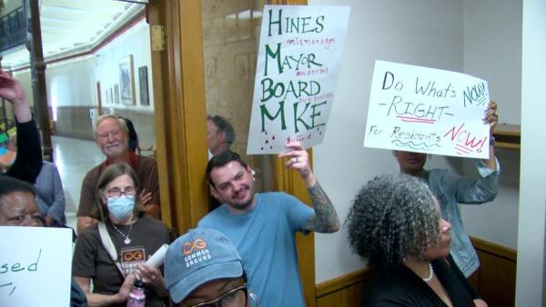 Protestors crowd mayor&rsquo;s office after housing board moves to outsource Section 8 program