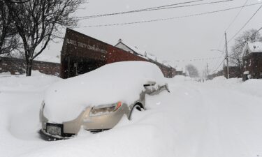 A car is abandoned in Lackawanna