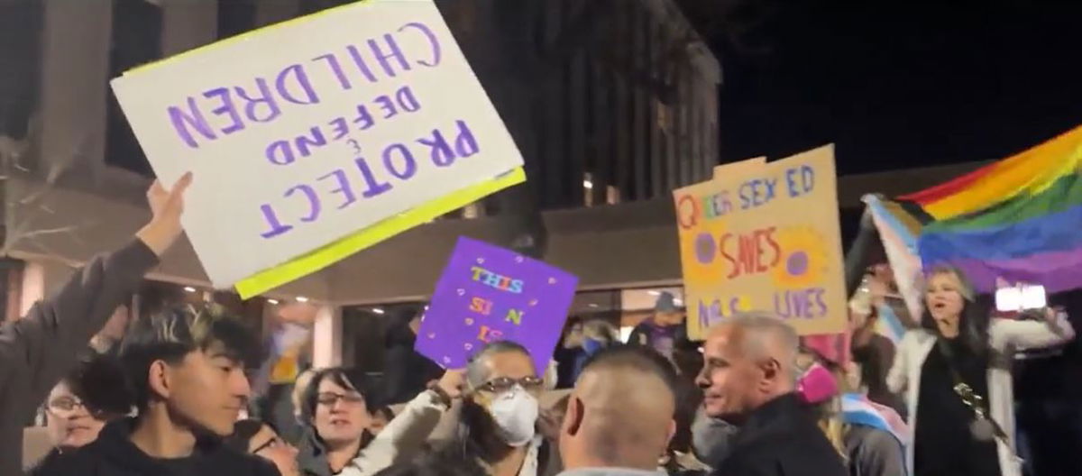 <i>KOAT via CNN Newsource</i><br/>Hundreds of protestors gathered outside of Albuquerque Public Schools Headquarters on Wednesday night sparring over the controversial banning of LGBTQ+ books.