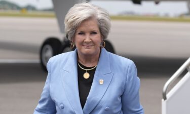 Trump co-campaign manager Susie Wiles is seen at Nashville International Airport as Republican presidential candidate former President Donald Trump arrives on July 27.