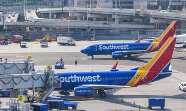 Southwest Airlines aircraft are shown in this file photo at LaGuardia Airport in New York.