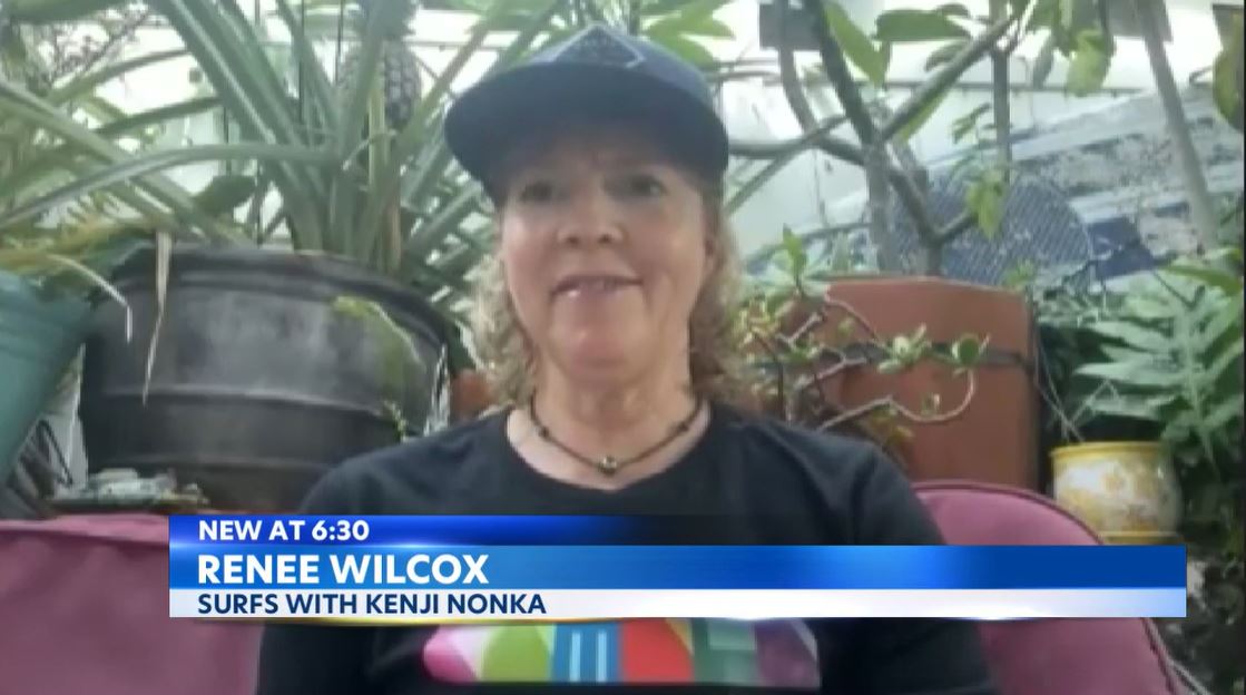 <i>KITV via CNN Newsource</i><br/>Renee Wilcox identified the surfer as Kenji Nonoka.