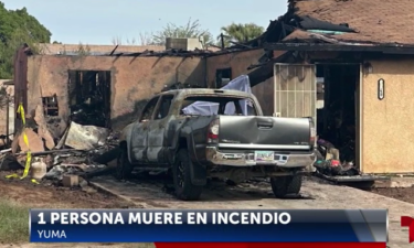 Muere persona en Incendio de casa en Yuma