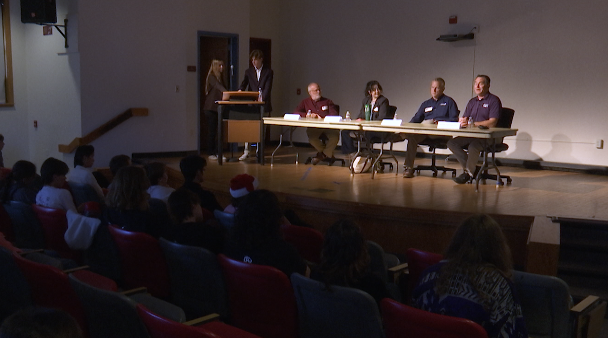 Local news reporters discuss the media industry with high school students in Nipomo