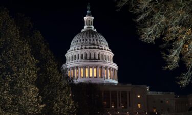 The Capitol is illuminated in Washington