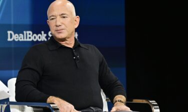 Jeff Bezos speaks onstage during The New York Times Dealbook Summit 2024 on December 4 in New York.