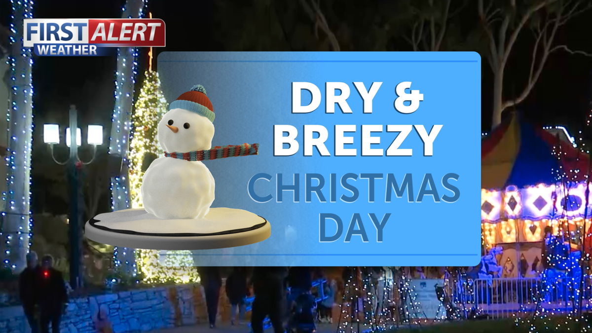 Dry & breezy Christmas Day forecast