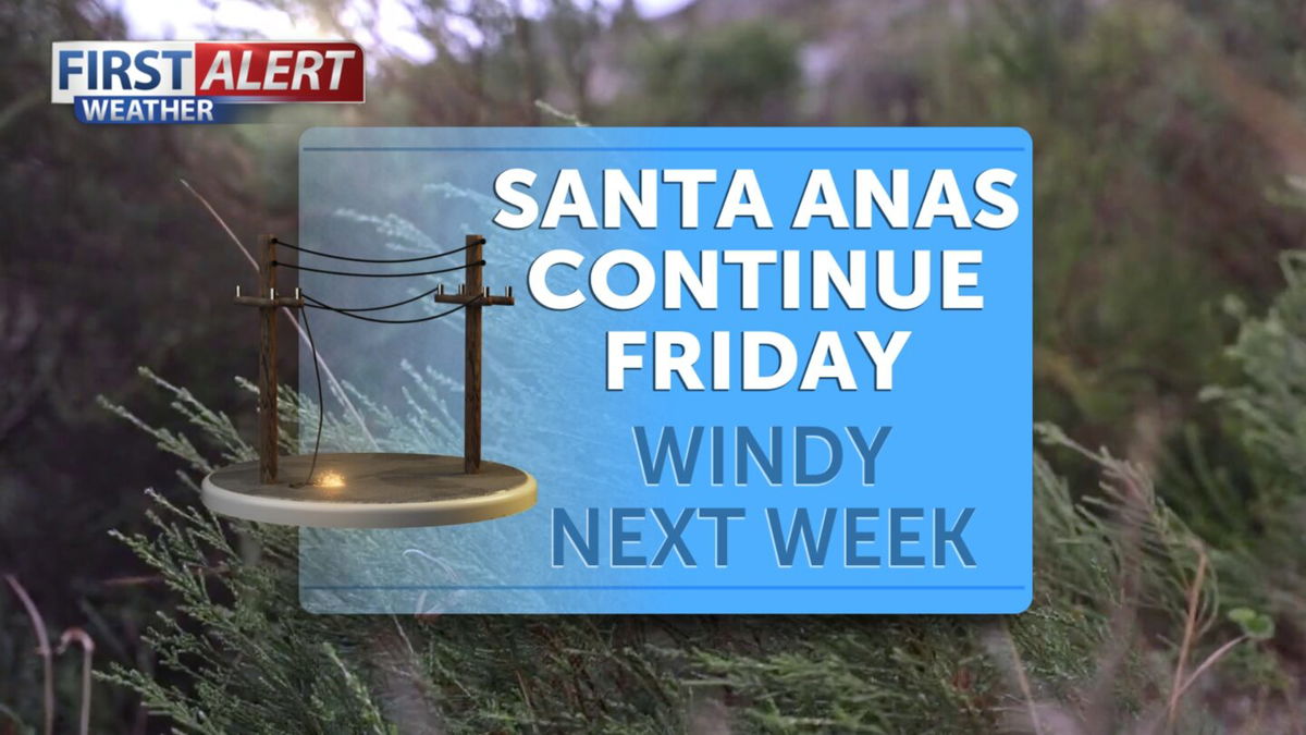 Santa Ana winds continue Friday, Saturday News Channel 312