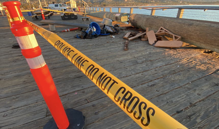 Wharf remains open after weekend damage from a vehicle crash