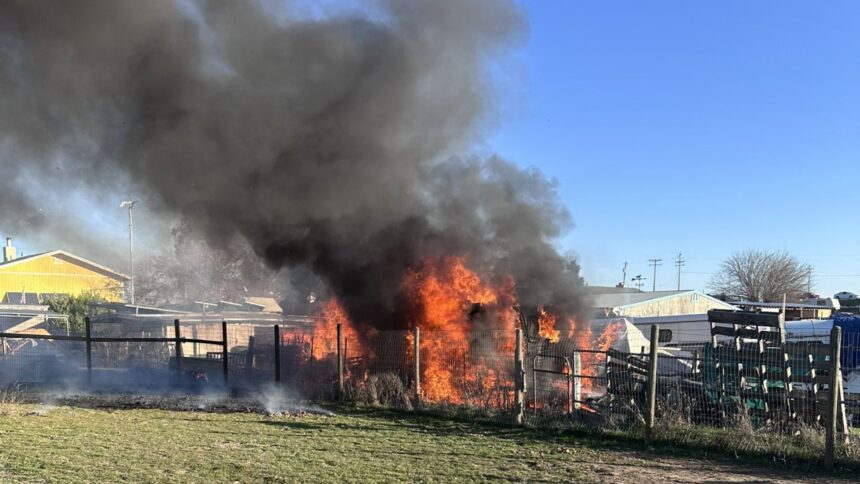 Crews help with RV Fire in Paso Robles Friday afternon