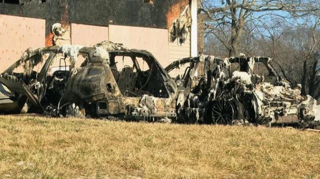 <i>WBZ via CNN Newsource</i><br/>An electric car and a hybrid vehicle both were destroyed in a North Attleboro fire.