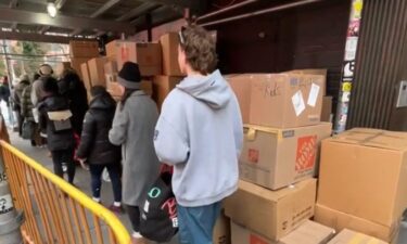 Ray's Bar on the Lower East Side turned into a donation site