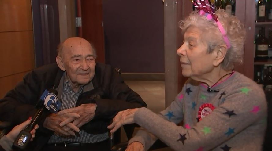 <i>WPVI via CNN Newsource</i><br/>Marilyn and Leonard Freedman celebrate 75 years of marriage.