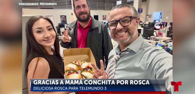 El Equipo de Telemundo 3 Celebró con “Rosca de Reyes”