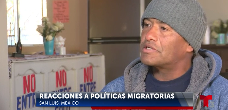 Migrantes en San Luis RCS reaccionan ante Politicas de Trump