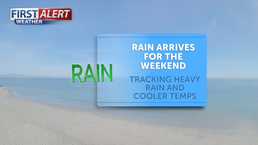 Rain is headed to the region, abrupt drop in temperatures