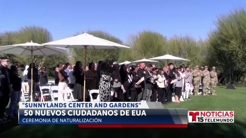 50 nuevos ciudadanos estadounidenses prestan juramento de lealtad en Sunnylands