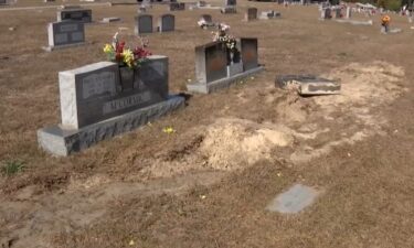 An act of vandalism left a Central Florida graveyard damaged