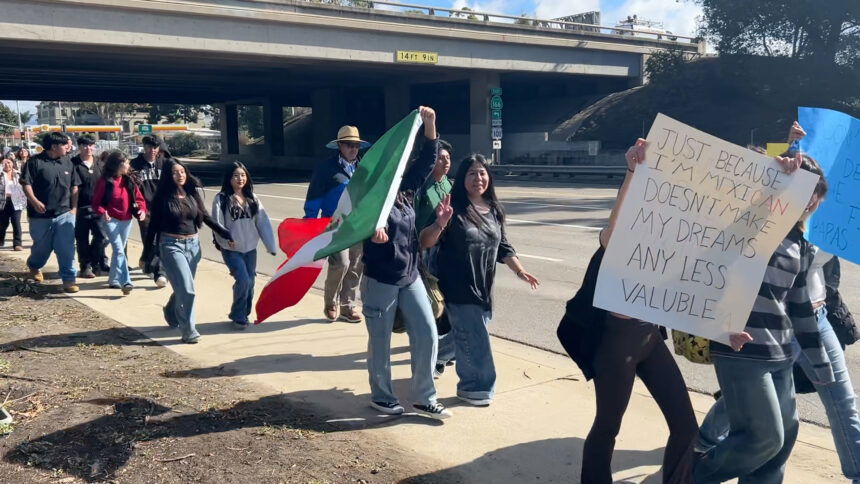 Pioneer Valley High School students walk out in protest of ICE