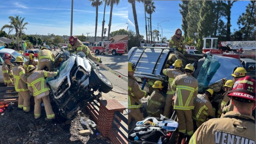 Four injured after car crash in Ventura Saturday afternoon