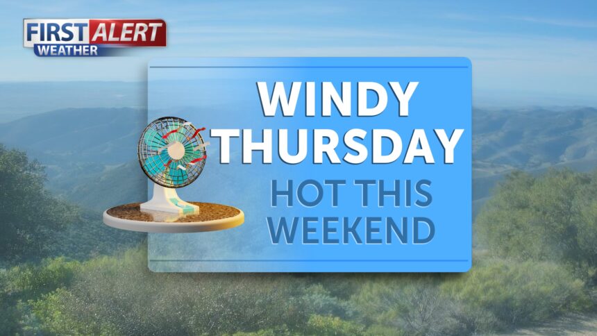 Warm & windy Thursday, hot weekend ahead