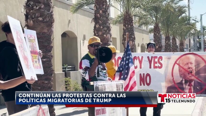 Continúan las protestas contra las políticas migratorias de Trump