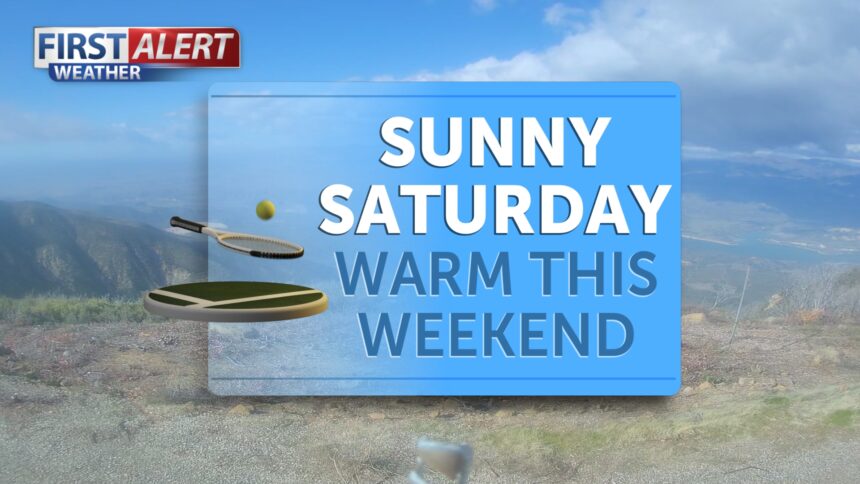 Sunny & warm Saturday