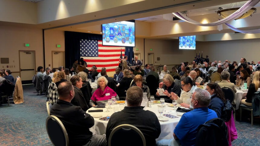 Community members braved the rain for State of Vandenberg 2025 Luncheon