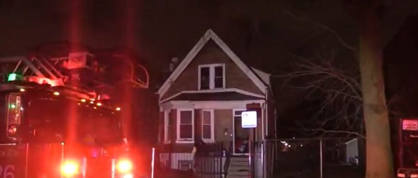 Man jumps from burning home